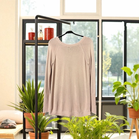 Lululemon Unity Drop Back Cashmere Blend Sweater. Color Smoky Blush. - Picture 6 of 9